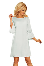 Load image into Gallery viewer, 190-5 MARGARET dress with lace on the sleeves - blue