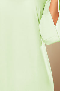 190-9 MARGARET dress with lace on the sleeves - pistachio