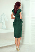 Load image into Gallery viewer, Numoco 192-10 Elegant midi dress with frill - green