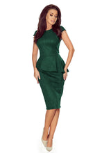 Load image into Gallery viewer, Numoco 192-10 Elegant midi dress with frill - green