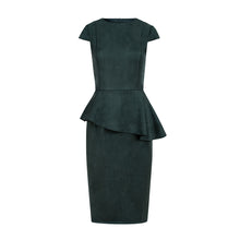 Load image into Gallery viewer, Numoco 192-10 Elegant midi dress with frill - green