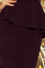 Cargar imagen en el visor de la galería, 192-3 Elegant midi dress with frill - black