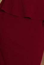 Load image into Gallery viewer, 192-6 Elegant midi dress with frill - Burgundy color