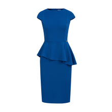 Load image into Gallery viewer, 192-7 Elegant midi dress with frill - royal blue