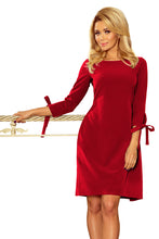 Load image into Gallery viewer, Numoco 195-3 ALICE Dress with bows - Burgundy color
