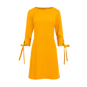 Numoco 195-6 ALICE Dress with bows - mustard color