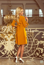 Load image into Gallery viewer, 195-6 ALICE Dress with bows - mustard color