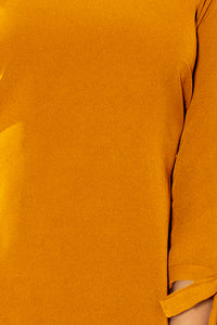 195-6 ALICE Dress with bows - mustard color