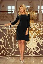 Load image into Gallery viewer, 195-8 ALICE Dress with bows - black