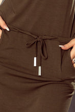 Load image into Gallery viewer, Numoco 196-2 Sports dress with short sleeves and a pocket - KHAKI