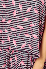 Load image into Gallery viewer, Numoco 197-2 Set - blouse + shorts - pink flamingos