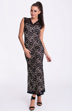 Load image into Gallery viewer, EMAMODA DRESS - BLACK cream-17005-2