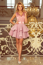 Load image into Gallery viewer, 200-5 CHARLOTTE - Exclusive dress with lace neckline - pastel pink