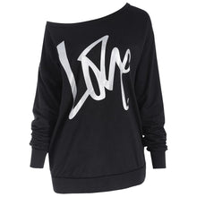 Load image into Gallery viewer, Love Pattern Dropped Shoulder Sweatshirt