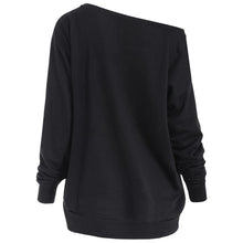 Load image into Gallery viewer, Love Pattern Dropped Shoulder Sweatshirt