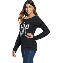 Load image into Gallery viewer, Love Pattern Dropped Shoulder Sweatshirt