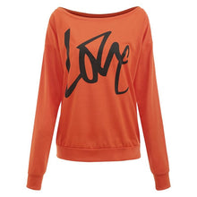 Load image into Gallery viewer, Love Pattern Dropped Shoulder Sweatshirt
