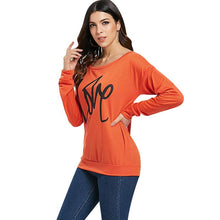 Load image into Gallery viewer, Love Pattern Dropped Shoulder Sweatshirt
