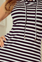 Load image into Gallery viewer, 202-2 Dress with pocket and hood - kangaroo - stripes