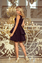 Load image into Gallery viewer, 206-2 DEVI Flared dress - black embroidery