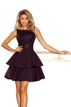 Load image into Gallery viewer, 206-2 DEVI Flared dress - black embroidery