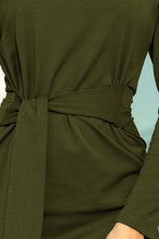 Load image into Gallery viewer, Numoco 209-5 Dress with a wide tied belt - KHAKI