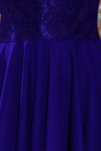Load image into Gallery viewer, Numoco 210-4 NICOLLE - dress with longer back with lace neckline - ROYAL BLUE