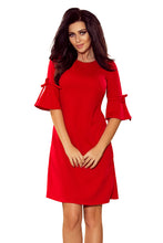 Load image into Gallery viewer, Numoco 217-1 NEVA Trapezoidal dress with flared sleeves - red