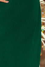 Load image into Gallery viewer, 217-2 NEVA Trapezoidal dress with flared sleeves - dark green