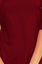 Load image into Gallery viewer, 217-3 NEVA Trapezoidal dress with flared sleeves - Burgundy color
