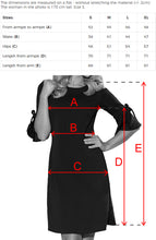 Load image into Gallery viewer, Numoco 217-5 NEVA Trapezoidal dress with flared sleeves - black + flowers