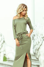 Load image into Gallery viewer, 220-1 MAXI sporty dress - olive colour
