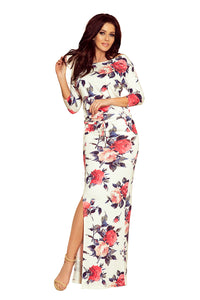 220-4 MAXI sporty dress - big red flowers