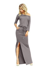 Load image into Gallery viewer, Numoco 220-6 MAXI sporty dress - grey colour