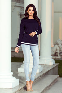 Numoco 222-1 Comfortable sweatshirt - navy blue
