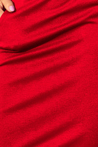225-3 RAYA Dress with bare shoulders - Red