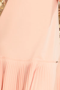 Numoco 228-1 LUCY - pleated comfortable dress - peach
