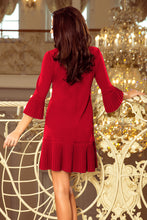 Load image into Gallery viewer, 228-4 LUCY - pleated comfortable dress - burgundy