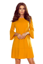 Charger l&#39;image dans la galerie, 228-7 LUCY - pleated comfortable dress - mustard color