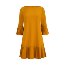 Load image into Gallery viewer, Numoco 228-7 LUCY - pleated comfortable dress - mustard color