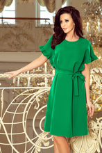 Load image into Gallery viewer, Numoco 229-3 ROSE dress with ruffles on the sleeves - green color