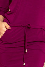 Load image into Gallery viewer, 230-1 JANET Sports dress with binding - plum