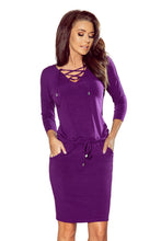 Load image into Gallery viewer, Numoco 230-4 JANET Sports dress with binding - violet