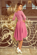Load image into Gallery viewer, 231-2 OLIVIA - asymmetrical dress with lace - light purple
