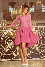 Load image into Gallery viewer, 231-2 OLIVIA - asymmetrical dress with lace - light purple