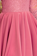 Load image into Gallery viewer, 231-2 OLIVIA - asymmetrical dress with lace - light purple