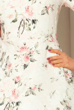 Load image into Gallery viewer, Numoco 235-1 Dress with frills and binding on the sleeves - pastel flowers
