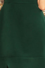 Load image into Gallery viewer, Numoco 235-2 Dress with frills and binding on the sleeves - dark green