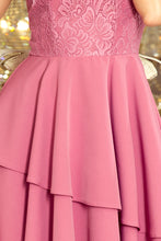 Load image into Gallery viewer, Numoco 236-1 XENIA - Dress with frill and lace - light purple