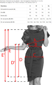 Numoco 240-2 ROXI dress with asymmetrical skirt and belt - burgundy